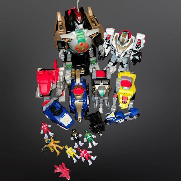 Imaginext Power Ranger Dino Supercharge Dragonzord Tigerzord Weapons & Figures - Picture 8 of 15